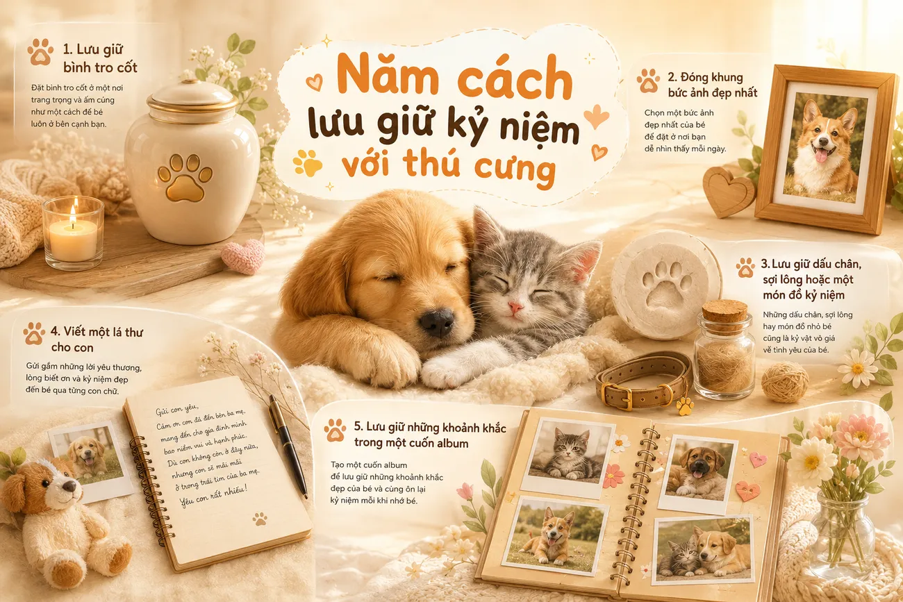5 cách lưu giữ kỷ niệm với thú cưng